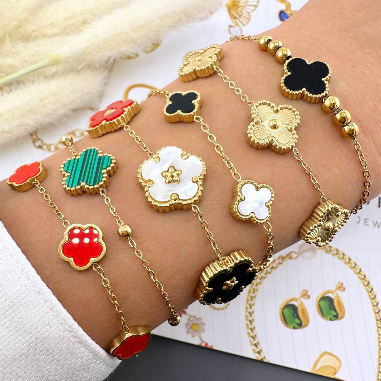 Bracelet vintage Trèfles