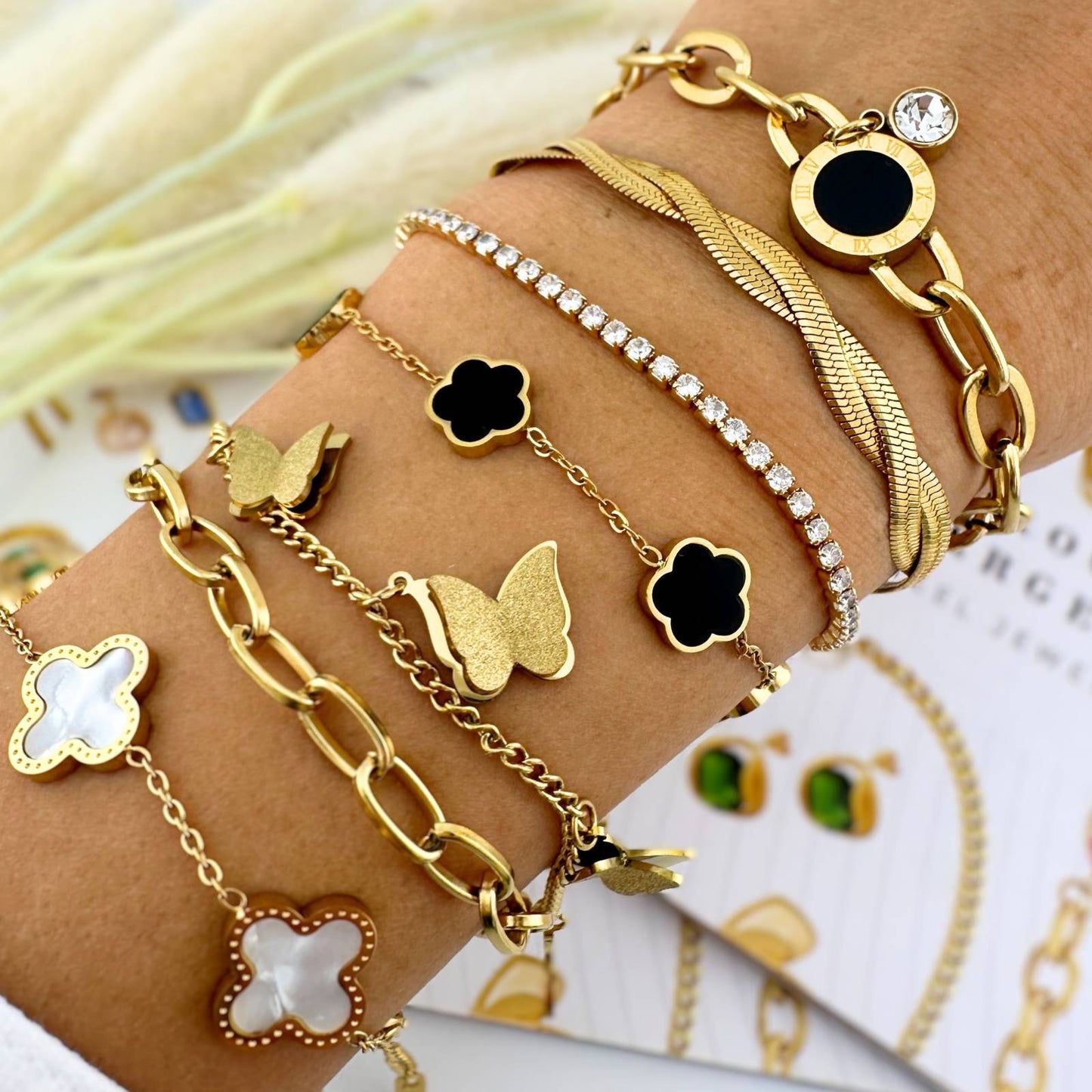 Bracelet vintage Trèfles