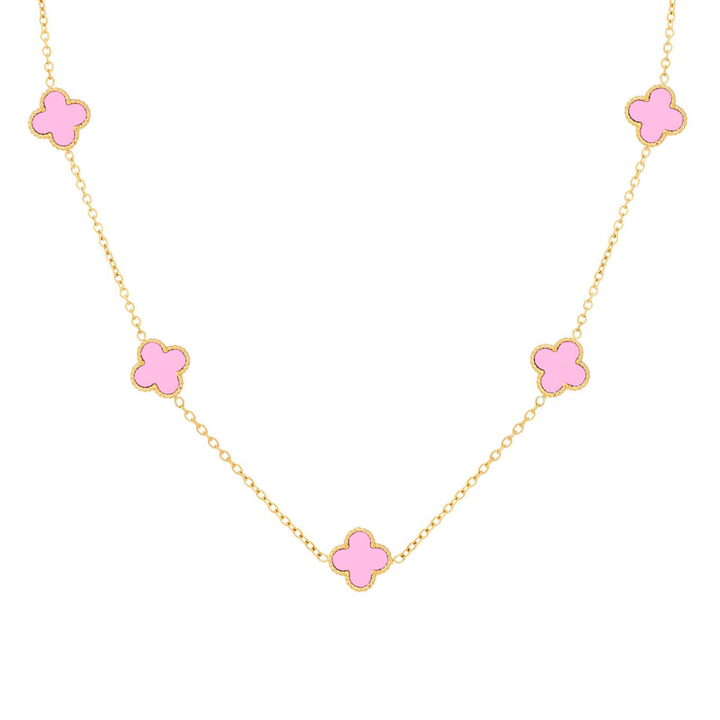 Collier 5 motifs trèfle