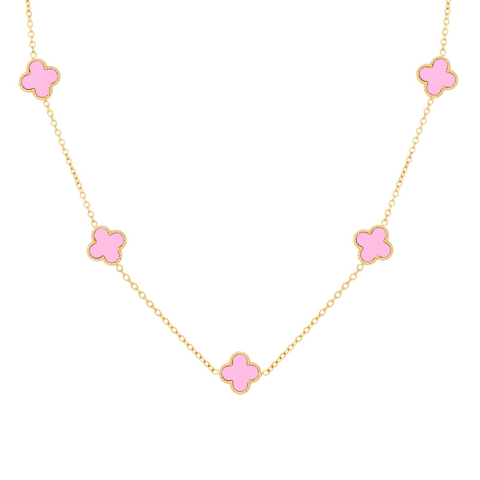 Collier 5 motifs trèfle
