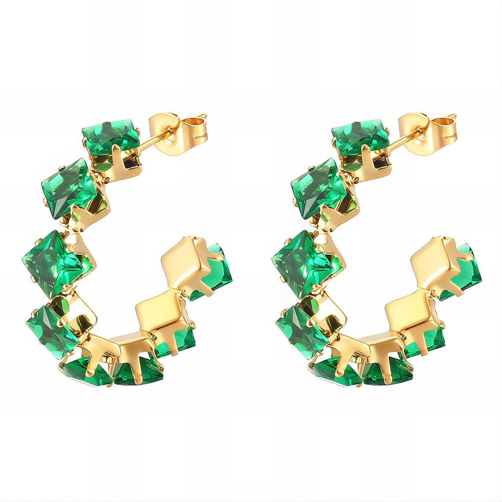 Boucles d’oreilles émeraudes