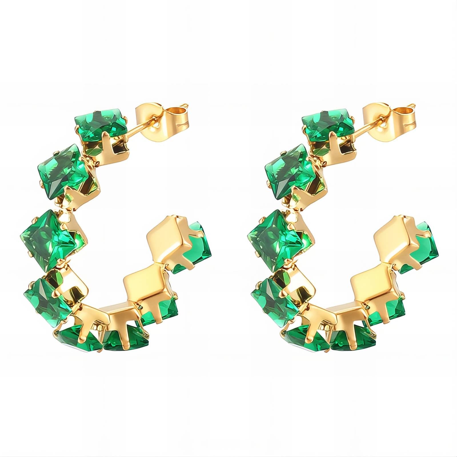 Boucles d’oreilles émeraudes