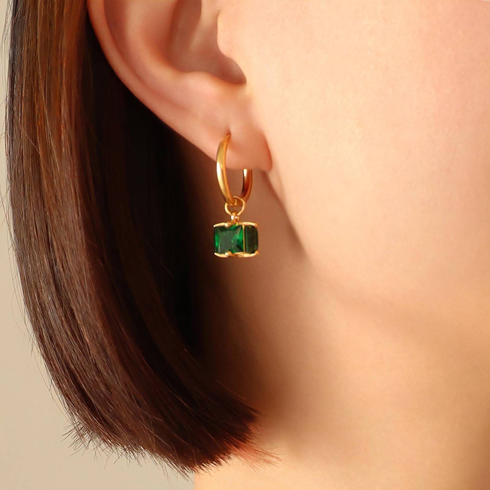 Boucles d’oreilles Ruby vert