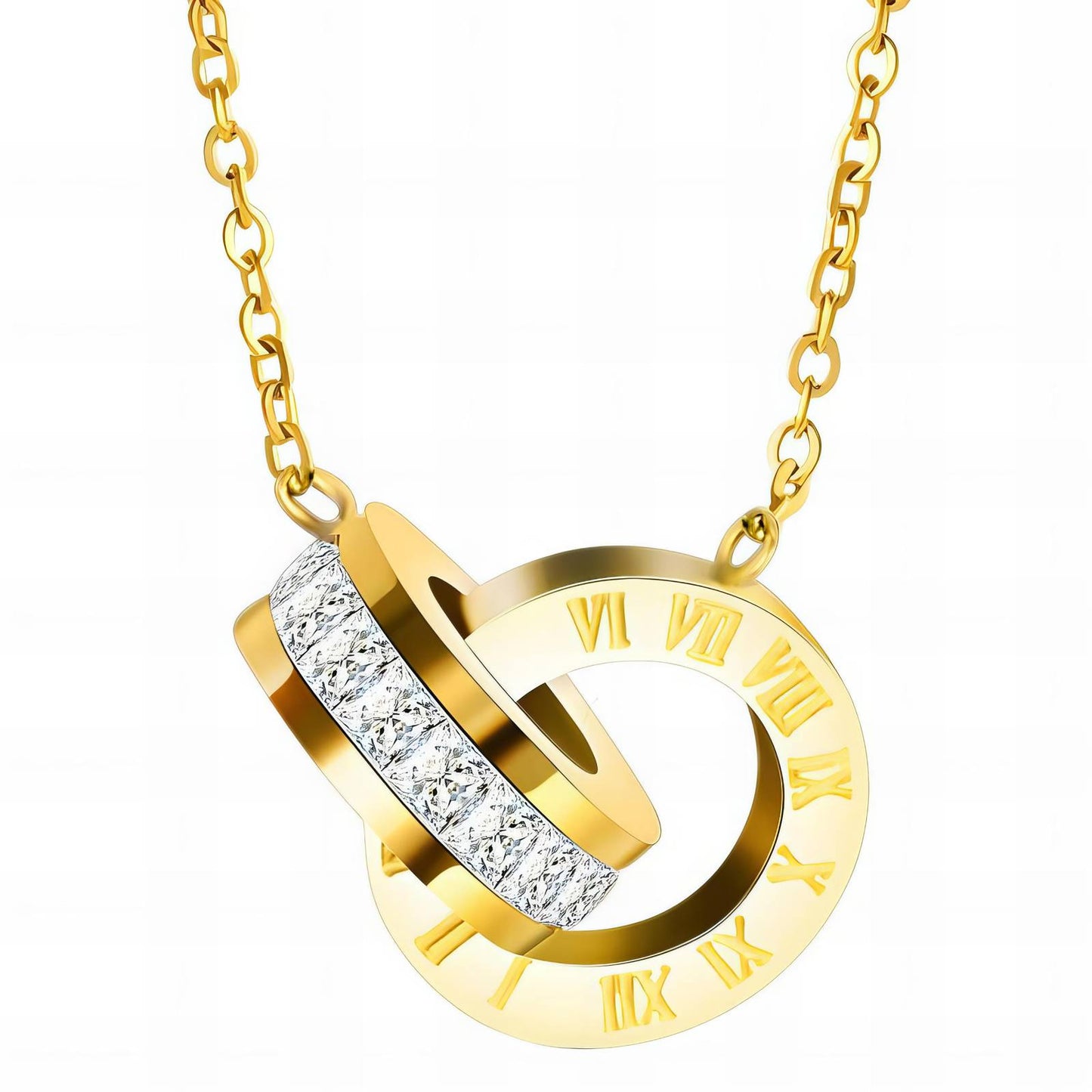 Collier pendentif double