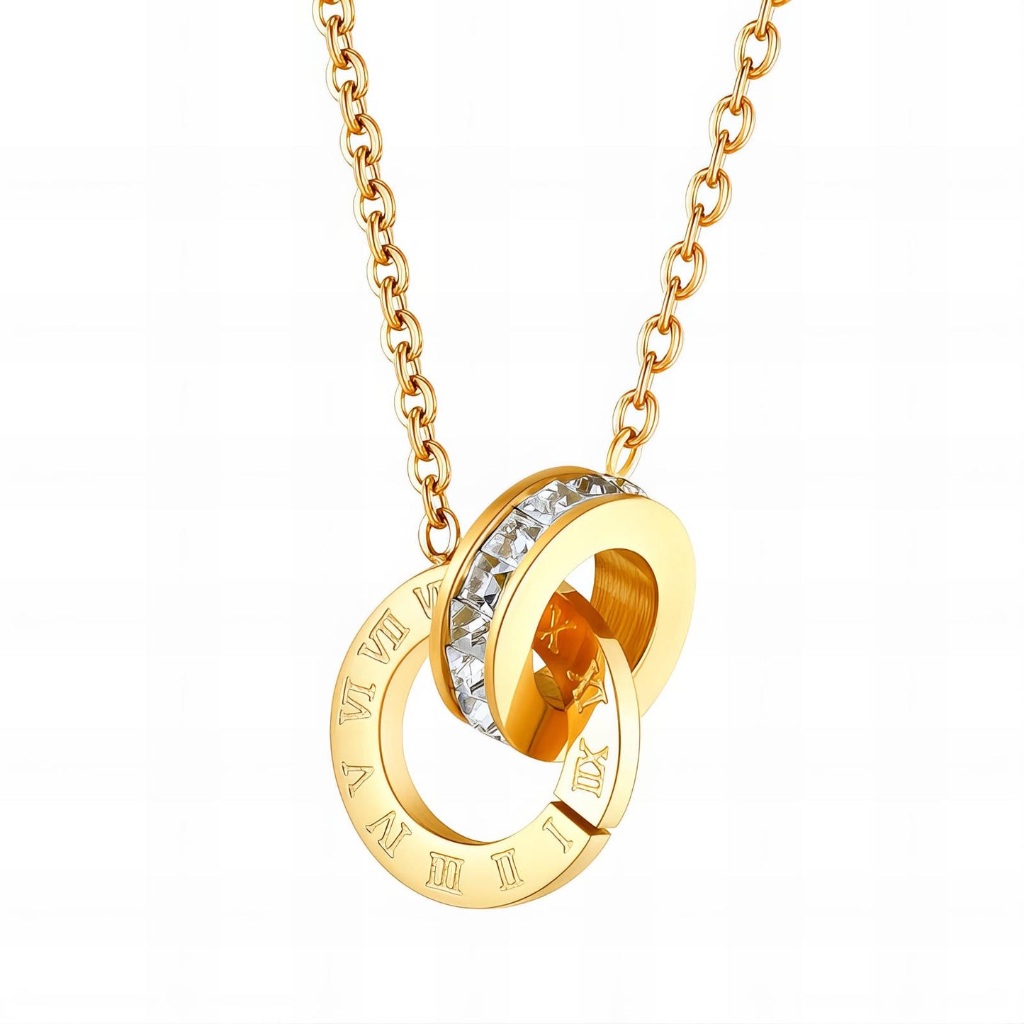 Collier pendentif double