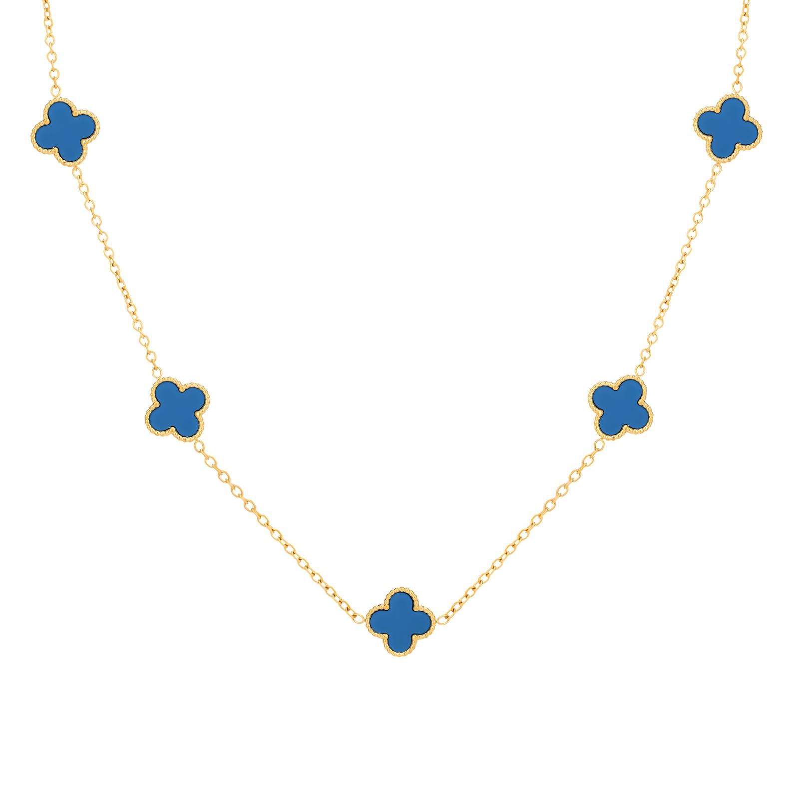 Collier 5 motifs trèfle